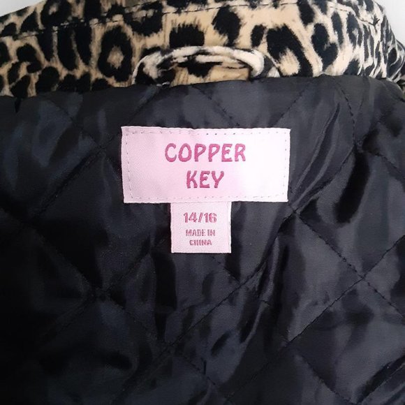 Copper Key Animal Print Coat Women Size 14/16 Fit and Flare Super Soft Winter - Picture 3 of 3